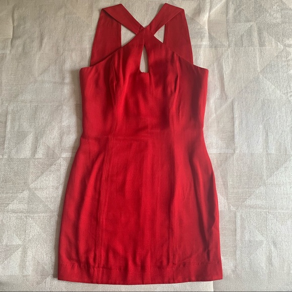 Vintage Lori Ann Montreal Red Cocktail Dress - Picture 1 of 13